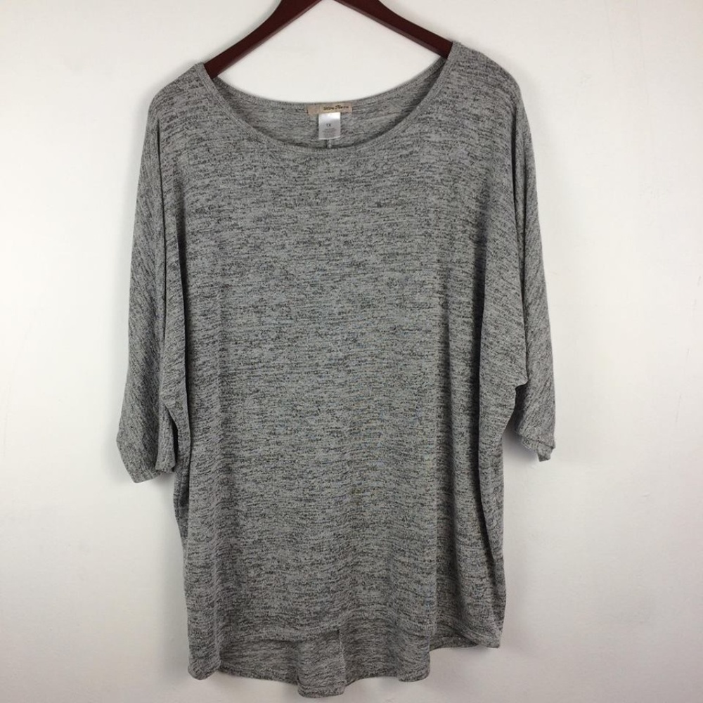 Ash Grey hi-lo Dolman shirt - 1XL